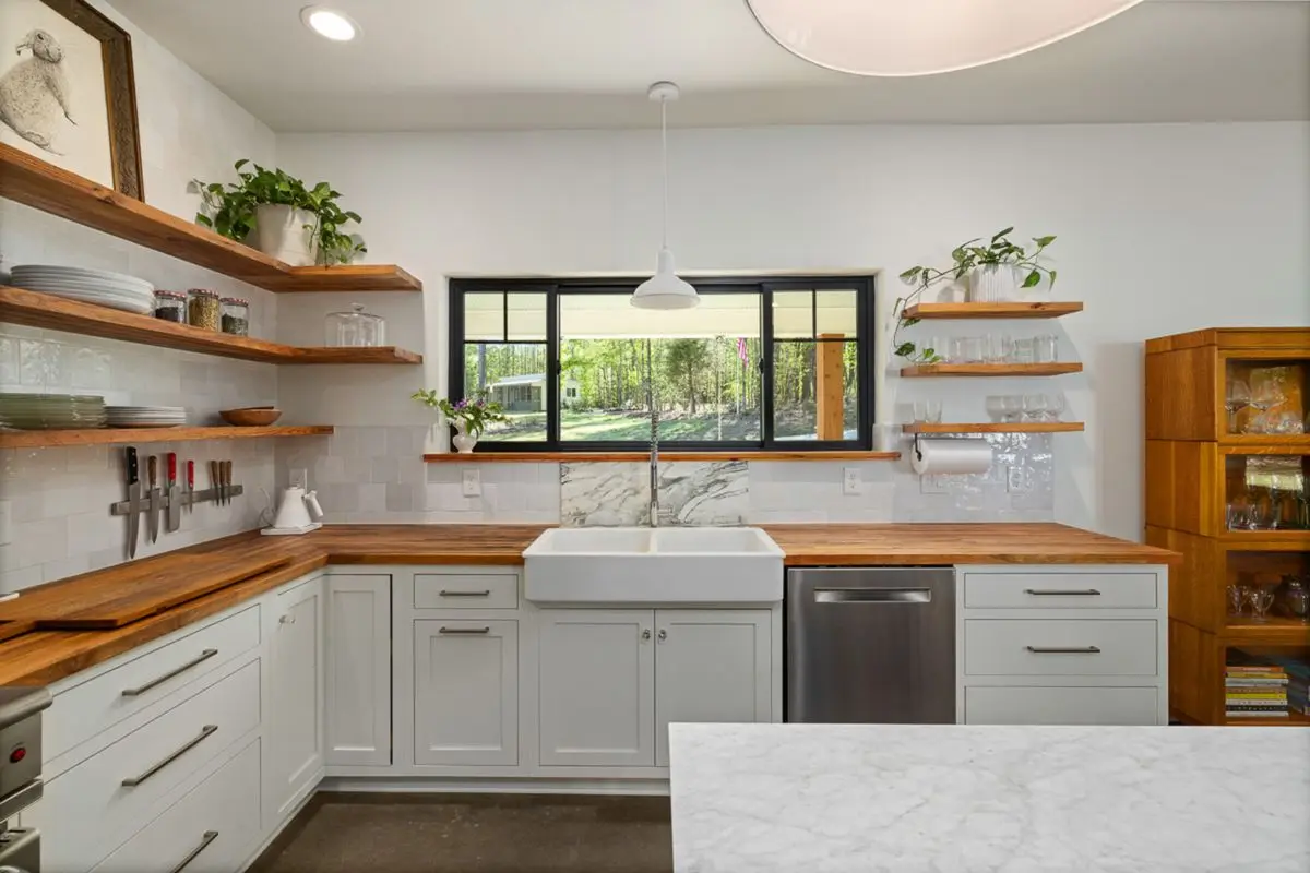 A bright residential kitchen with cabinets and counters. Boca Raton.