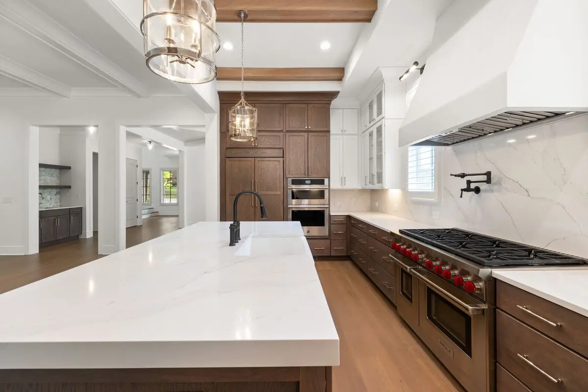 A bright residential kitchen with cabinets and counters. Boca Raton.